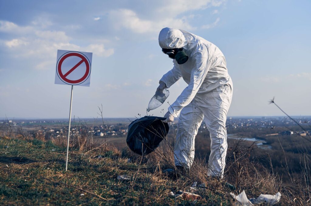 wyrzucanie materiałów niebezpiecznych